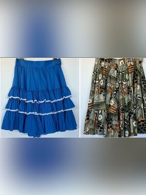 2 Vintage Women's Square Dancing Skirts